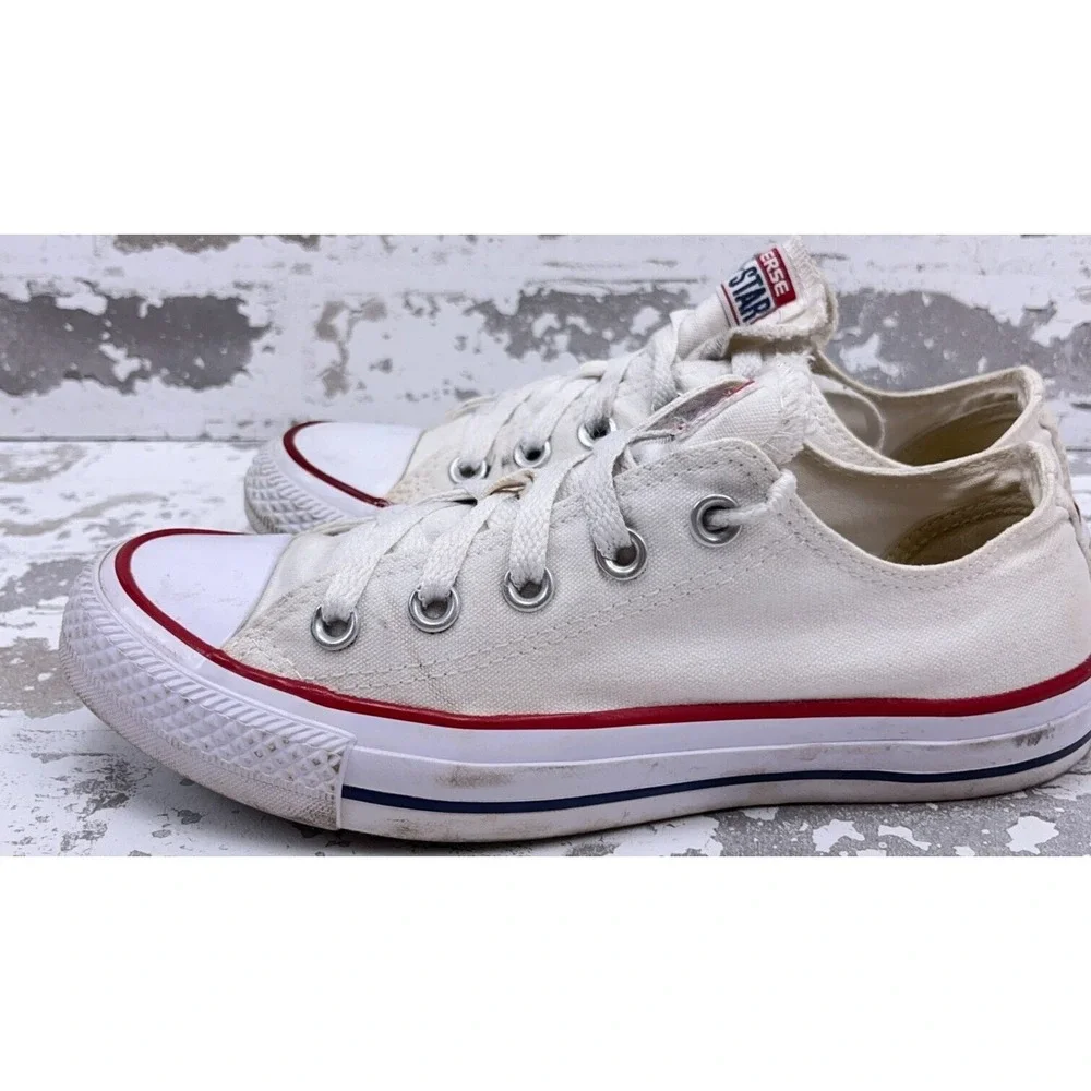 Converse‎ Shoes Womens 6 Chuck Taylor All Star Low Sneakers M7652 White Canvas - Picture 4 of 10